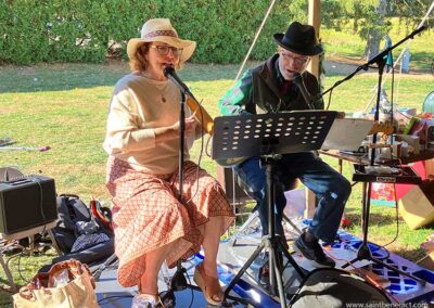 Keeping the Yardsale tent entertained at the 2024 Bazaar!