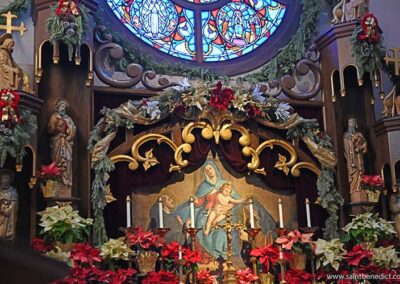 Altar decor at Christmas 2024