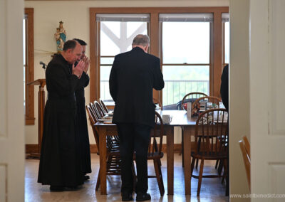 Grace before lunch with the Bishop