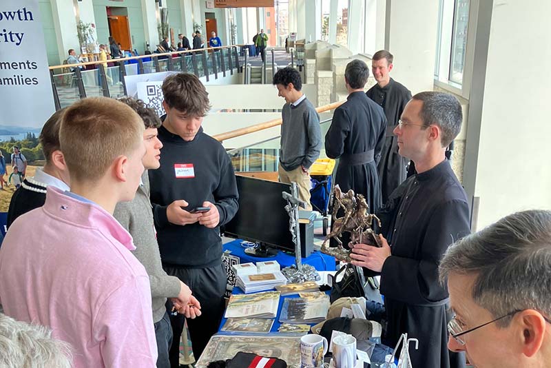 Table at the Worcester Catholic Mens' Conference.