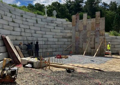 Ground level. Beginning of the Lourdes Grotto at Saint Benedict Center, June 2026.
