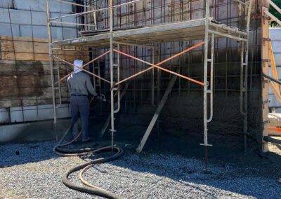 Stone on interior for the Lourdes Grotto at Saint Benedict Center, June 2026.