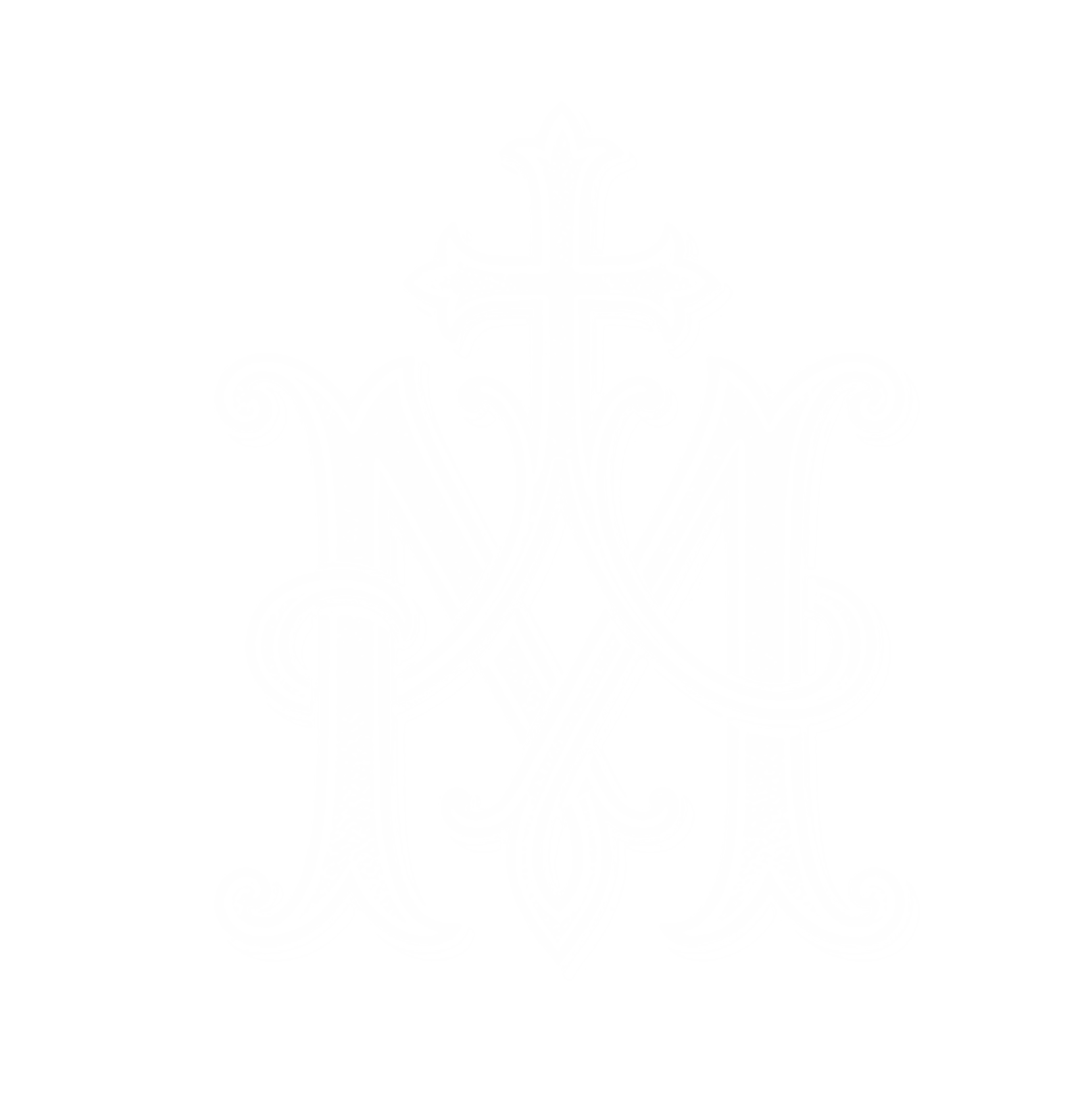 Decorative watermark of a stylized fleur-de-lis crest with ornate scrollwork behind it.
