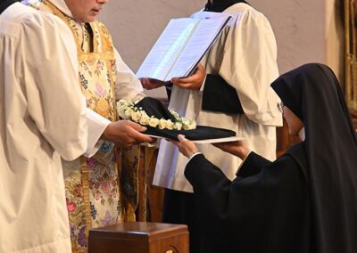 Sister Mary Anne receives the crown of a professed Sister. August 22, 2026